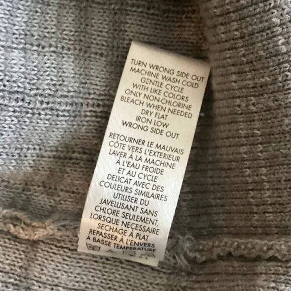 Calvin Klein Zip Up Sweater Ribbed Knit Long Sleeve Cardigan with Pockets XL/TG - Picture 7 of 8